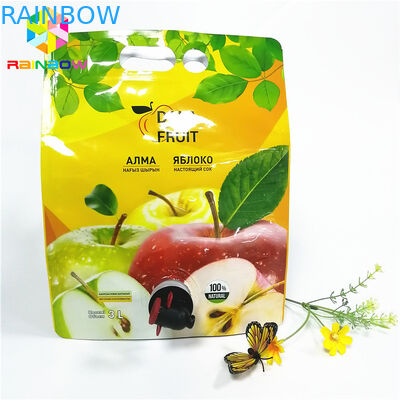 Coulez le stockage de empaquetage de jus de pomme de vin du papier d'aluminium 2L 3L 5L de poche de bec de preuve