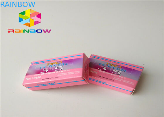 Boîte masculine de papier d'emballage de bouteille de boissons d'amélioration avec le label adhésif d'autocollant