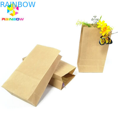 Emballage sulfurisé biodégradable de casse-croûte de sac de fond plat de papier d'emballage de catégorie comestible