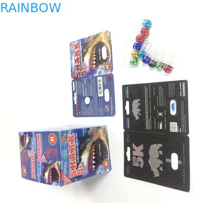 Bouteille en plastique de couverture d'amélioration de pilules de boursouflure de carte d'emballage de glissière masculine du rhinocéros 69