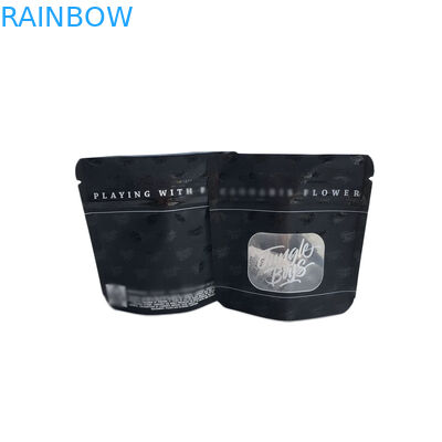 Sachets en matière plastique extérieurs noirs mats empaquetant la fenêtre avant claire transparente UV de tache