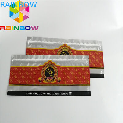 Sachets en matière plastique zip-lock rescellables empaquetant le stockage givré olographe clair de nourriture de cigare