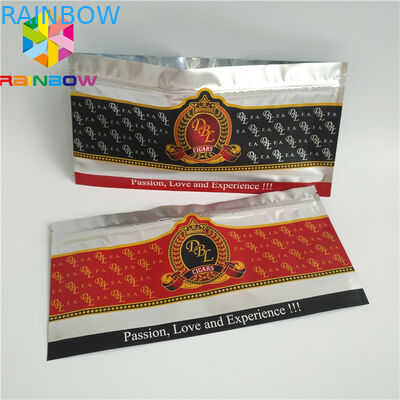 Sachets en matière plastique zip-lock rescellables empaquetant le stockage givré olographe clair de nourriture de cigare