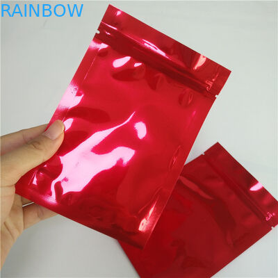 La preuve matérielle Mylar rouge brillant d'odeur de poche de serrure de fermeture éclair de catégorie comestible met en sac pour des pilules/mauvaise herbe