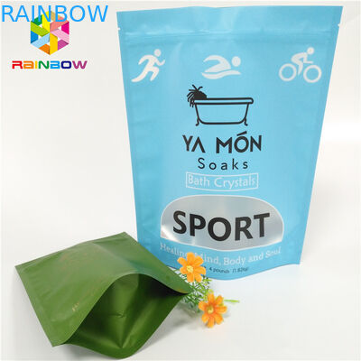 Sachets en matière plastique mats de fenêtre claire empaquetant le thermocollage en cristal de sel de Bath de papier d'aluminium