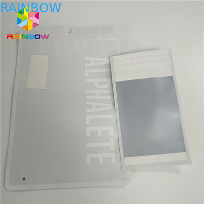 Emballage blanc mat de décoration d'anneau d'écouteur de Mylar de soudure à chaud de preuve d'odeur de paquet de sachets en matière plastique