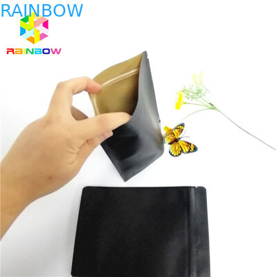 L'impression noire de papier d'emballage a adapté la poche aux besoins du client stratifiée de support d'individu de catégorie comestible de sacs en papier