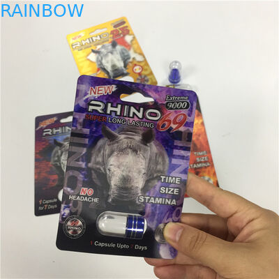 Copie adaptée aux besoins du client par cartes sexuelles de paquet de pilule de représentation de conteneur de capsule de boursouflure