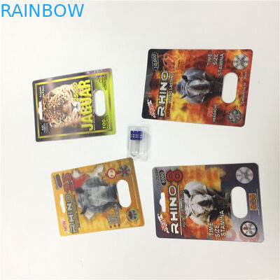 Copie adaptée aux besoins du client par cartes sexuelles de paquet de pilule de représentation de conteneur de capsule de boursouflure