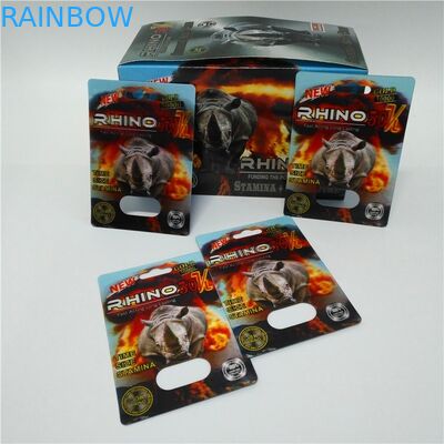 Habillage transparent de boîte de présentation empaquetant l'impression 3d pour les pilules masculines d'amélioration de Mamba