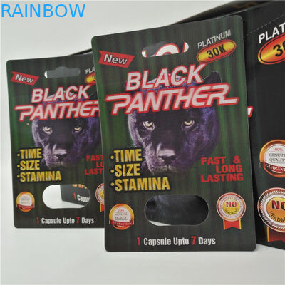 Carte durable de boursouflure empaquetant Mamba/magnum 25k/boîte de présentation raide de capsule de pilule du rhinocéros 69 de Rox