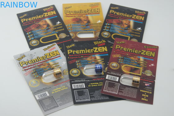 Rhinocéros en plastique imperméable 7 d'emballage de boursouflure pilule sexuelle d'amélioration de 5000 mâles