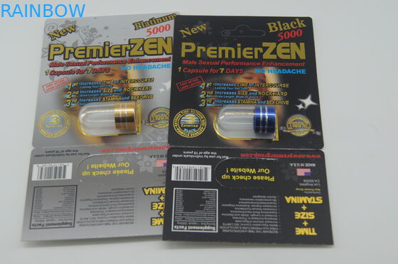 Rhinocéros en plastique imperméable 7 d'emballage de boursouflure pilule sexuelle d'amélioration de 5000 mâles