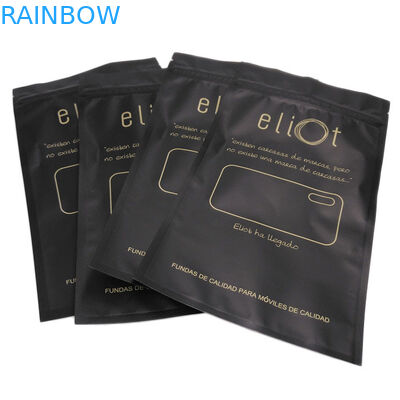 Le gousset du fond d'emballage de cas de téléphone d'écouteur met en sac la taille adaptée aux besoins du client par zip-lock en plastique