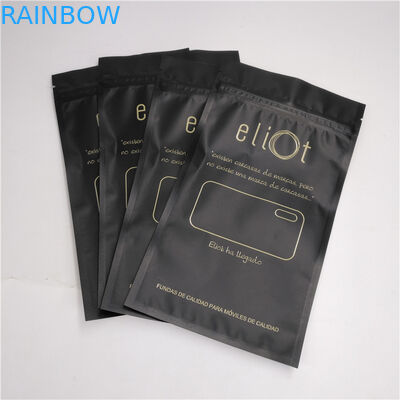 Le gousset du fond d'emballage de cas de téléphone d'écouteur met en sac la taille adaptée aux besoins du client par zip-lock en plastique