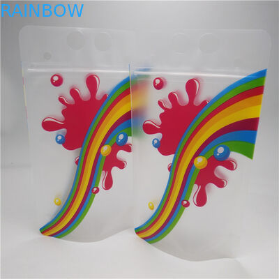 Les sacs de gousset du fond de lait de jus clair, durables tiennent des poches d'aluminium avec la poignée