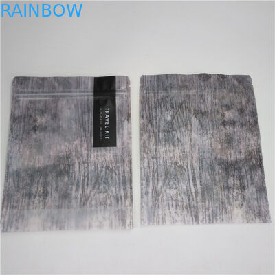 L'empaquetage de cosmétiques de GU du fond de serrure de fermeture éclair en plastique tiennent la poche de Mylar avec l'avant clair