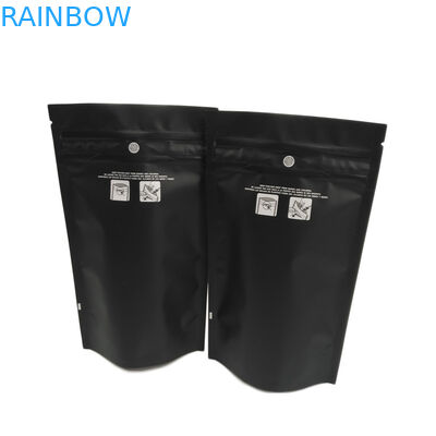 La preuve zip-lock résistante d'odeur de poches d'enfant noir mat transporte en charrette le sac indica sativa de l'mauvaise herbe THC Mylar