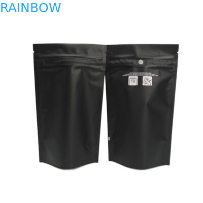 La preuve zip-lock résistante d'odeur de poches d'enfant noir mat transporte en charrette le sac indica sativa de l'mauvaise herbe THC Mylar