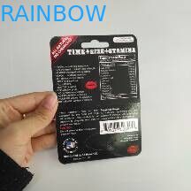 Boîte de présentation recyclable de papier de rhinocéros d'emballage de carte de boursouflure pour l'amélioration sexuelle masculine