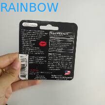 Boîte de présentation recyclable de papier de rhinocéros d'emballage de carte de boursouflure pour l'amélioration sexuelle masculine