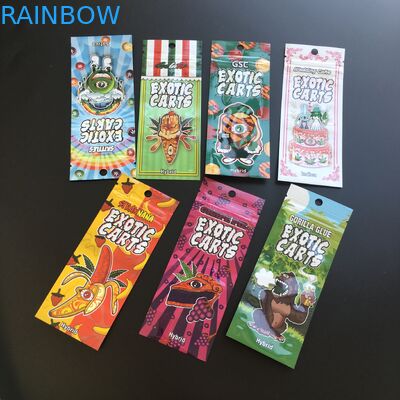 Les sachets en matière plastique d'huile de Cbd de cartouche de Vape empaquetant les chariots exotiques Mylar zip-lock mettent en sac 0.5ml 1ml