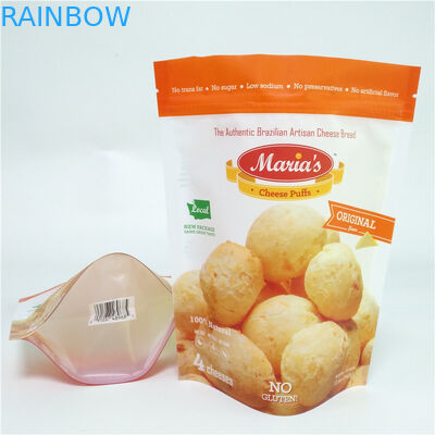 La coutume a imprimé le papier d'aluminium de sacs d'emballage alimentaire de casse-croûte rescellable pour le souffle de fromage
