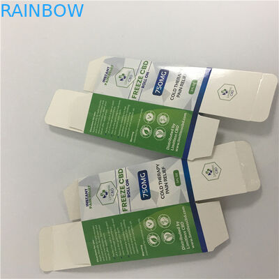 La coutume CMYK a imprimé la boîte blanche d'emballage du carton CBD Vape de logo