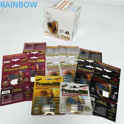 Boîte de présentation durable de premier ministre Zen Male Enhancement Pills d'emballage de carte de boursouflure