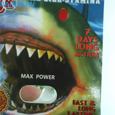 Paquet masculin de pilules d'amélioration de boursouflure d'emballage de papier de carte avec la balle en plastique