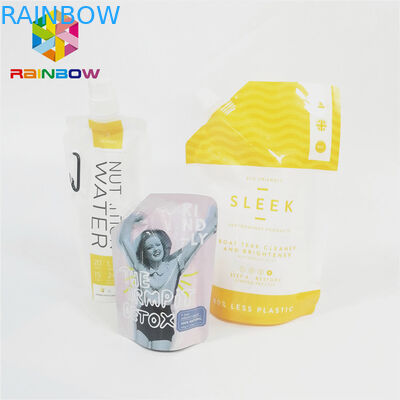 Poche de bec de preuve de fuite empaquetant le sac en nylon de jus liquide extérieur brillant de boissons stratifié