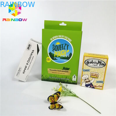 Le logo brillant brillant de conception d'OEM a imprimé les boîtes à cartes de papier d'emballage de cil de cosmétiques de cadeau de boîte à cartes