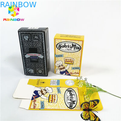 Les boîtes de papier adaptées aux besoins du client polychromes de métier UV de logo avec le trou de coup mettent la caisse d'emballage en bouteille de cosmétiques de cadeau