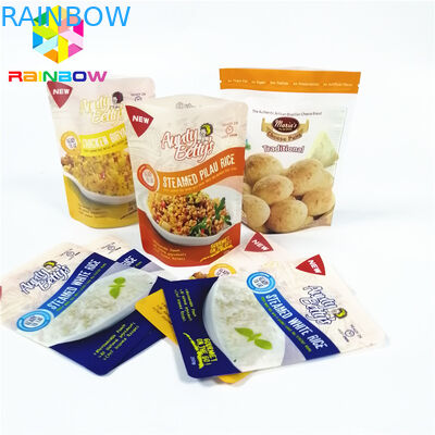 Sachets en matière plastique cuits à la vapeur par sauce empaquetant l'ébullition faisant cuire la serrure de tirette de stockage de vide