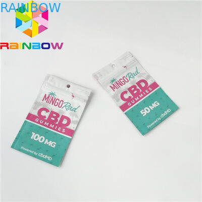 Sachets en matière plastique recyclables empaquetant l'impression gommeuse de gravure de sac de sucrerie zip-lock CBD