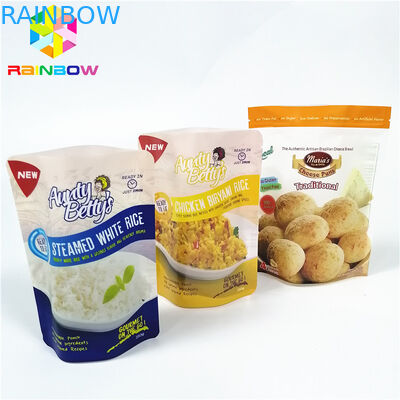 Sachets en matière plastique à cuire résistants à la chaleur de cornue empaquetant le logo fait sur commande stratifié imprimé