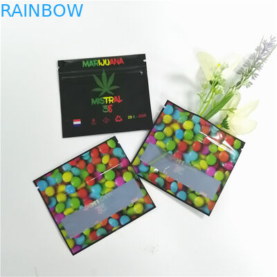 Encens de fines herbes transparent empaquetant le petit le papier d'aluminium clair latéral zip-lock