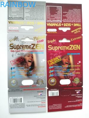 Martelez la course/rhinocéros 13 cartes de papier de renforceur d'emballage de boîte de papier de pilules de magnum masculin de capsule