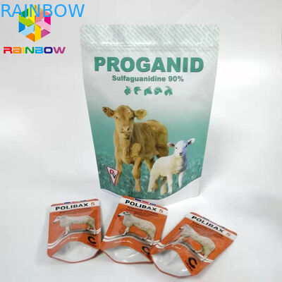 En plastique tenez le dessus de empaquetage de tirette de sacs d'alimentation des animaux de poche d'aluminium avec la fenêtre
