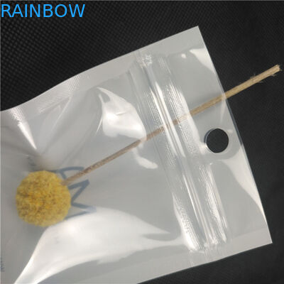 Emballage en plastique brillant brillant avant transparent de bijoux de collier de poches de tirette