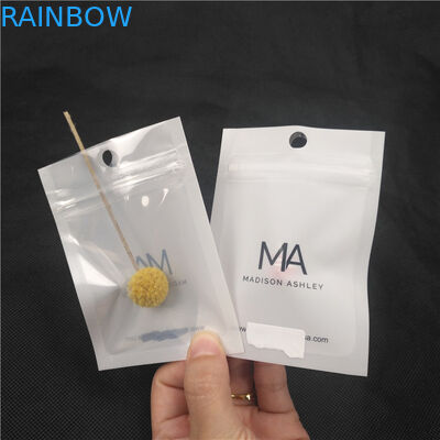 Emballage en plastique brillant brillant avant transparent de bijoux de collier de poches de tirette