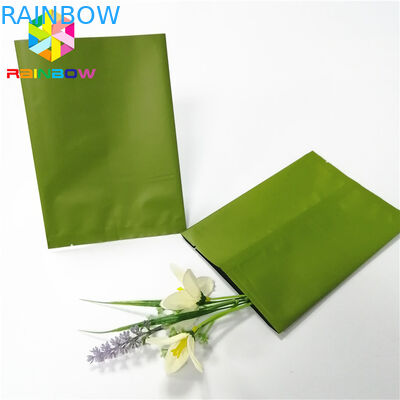 Poche faite sur commande de sucrerie de poudre de nourriture d'aluminium de logo de sacs centraux arrières vert clair de soudure à chaud