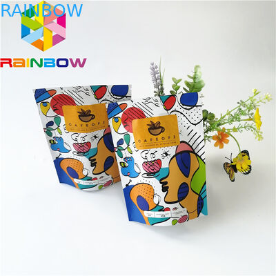 Tenez les sachets en matière plastique zip-lock empaquetant, sac de café réutilisable de papier d'aluminium