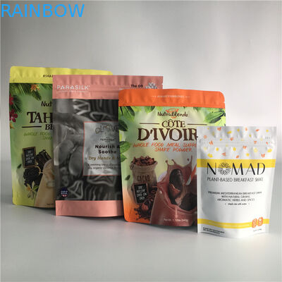 Sacs à thé imprimés adaptés aux besoins du client empaquetant le cachetage biodégradable de dessus de tirette de poche Standup