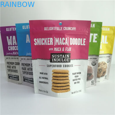 la tirette 200g en aluminium tiennent des poches emballant l'impression faite sur commande de gravure pour la protéine