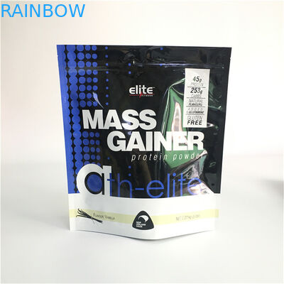 la tirette 200g en aluminium tiennent des poches emballant l'impression faite sur commande de gravure pour la protéine