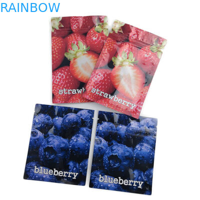 Sachets en matière plastique de la saveur THC Gummies de fruit empaquetant le sac plat avec Ziper sans danger pour les enfants