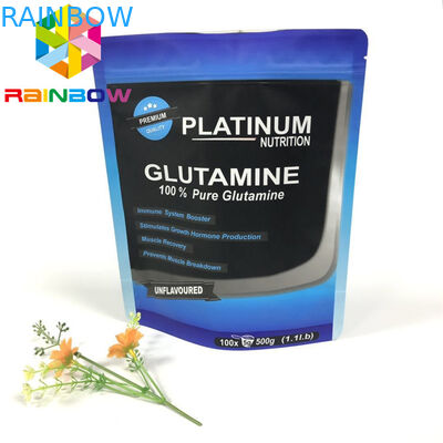 La coutume a imprimé l'emballage de sac de casse-croûte tiennent la finition brillante zip-lock rescellable de poche