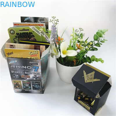 Habillage transparent sexuel masculin d'amélioration empaquetant des boîtes de présentation de papier de 350g 400g pour la capsule