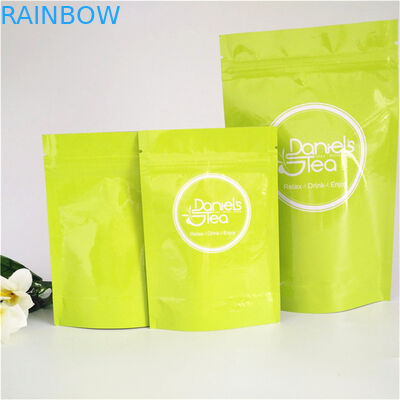 Sachets en matière plastique extérieurs de Matt empaquetant, sac d'emballage de thé de papier d'aluminium adapté aux besoins du client